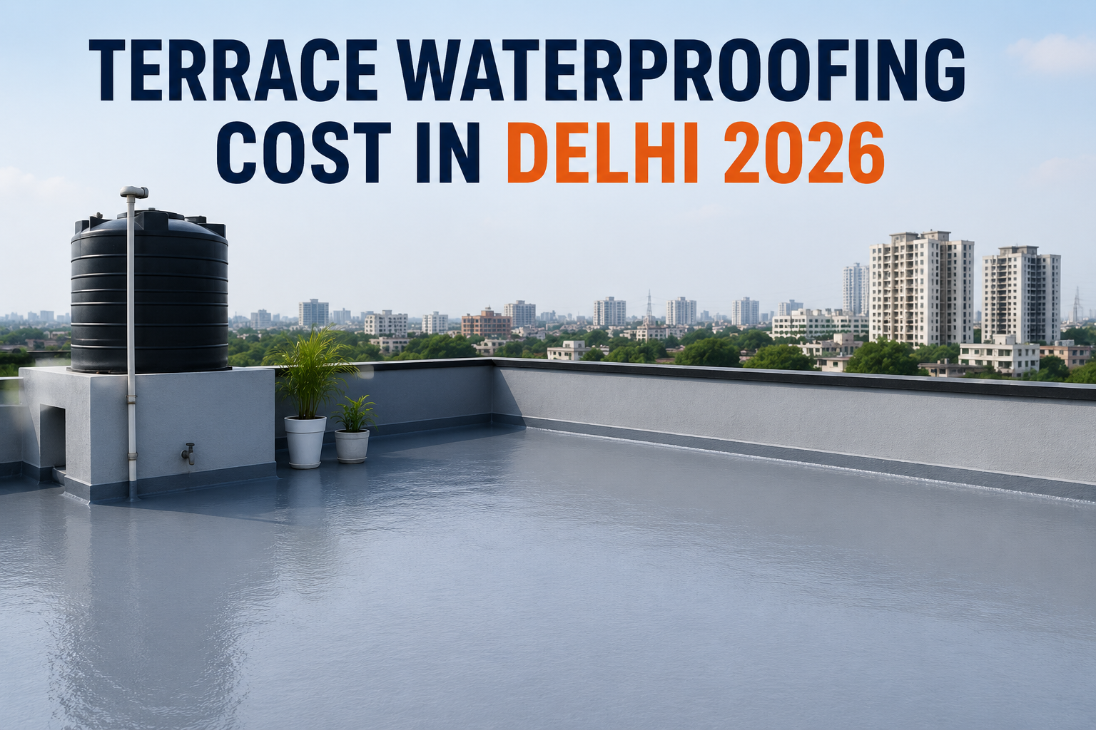 Terrace Waterproofing Cost in Delhi 2026 - Honest Price Guide Per Sq Ft